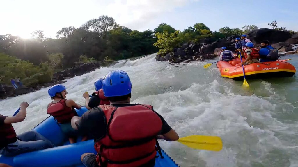 2 Boats while Rafting in Kali river of Dandeli